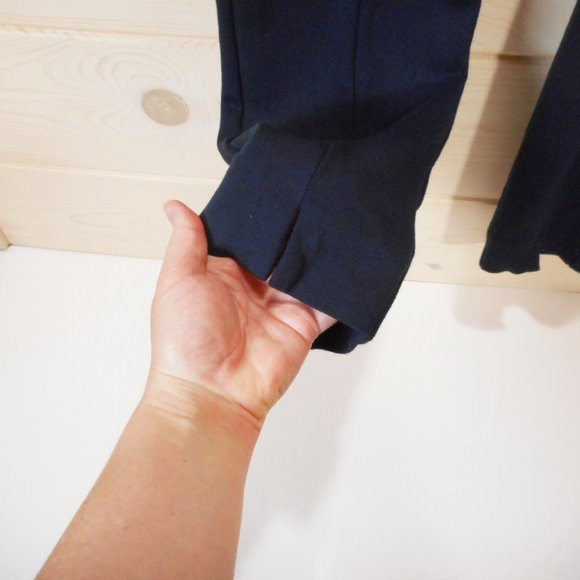 Cabi Agency Trouser Womens 6 Ponte Ankle Pants Navy Stretch Pockets 5499 - Picture 3 of 7